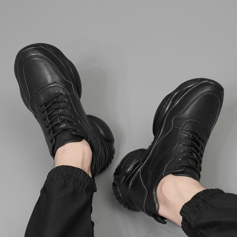 8 cm (3.1 inches) Black Height Increasing Sneakers - My Taller Self