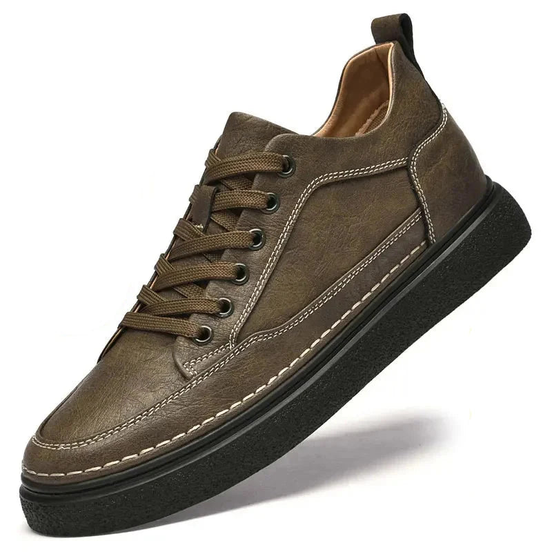 6 cm (2.4 inches) Taller Elevator Shoes: Casual Style Leather Height Increase Shoes - My Taller Self