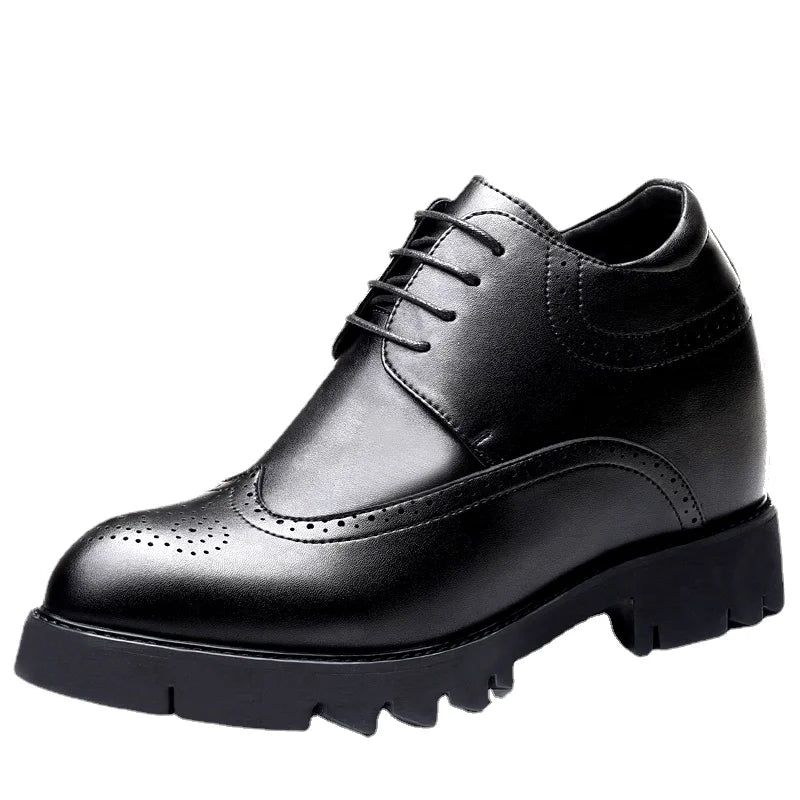 12 cm (4.7 inches) Taller Black Formal Elevator Shoes for Men - My Taller Self