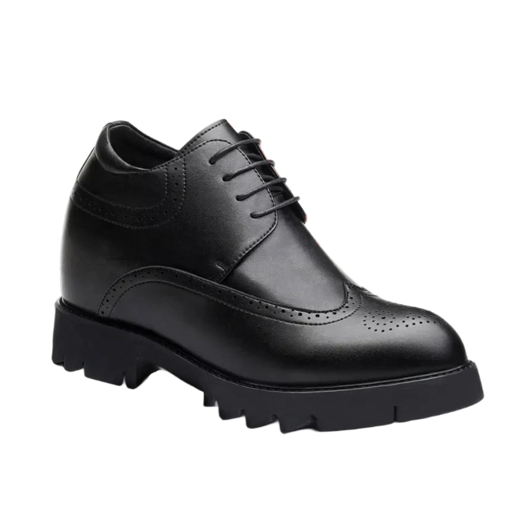 12 cm (4.7 inches) Taller Black Formal Elevator Shoes for Men - My Taller Self