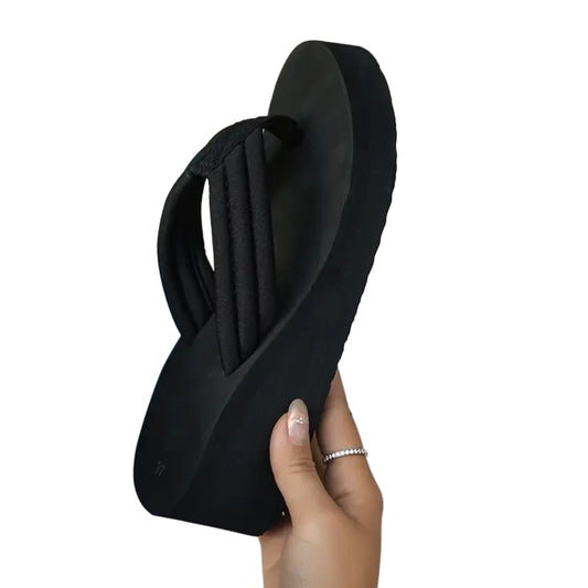 Black Platform Flip Flops